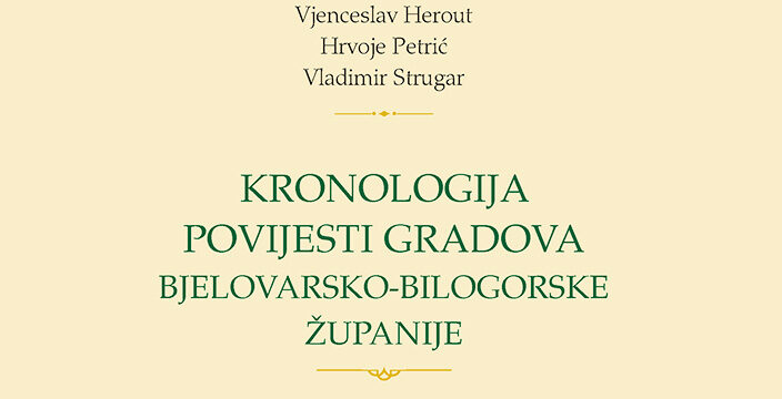 Nova knjiga – Kronologija povijest gradova Bjelovarsko-bilogorske županije