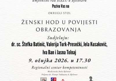Održan okrugli stol „Ženski hod u povijesti obrazovanja“