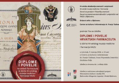 U Grubišnom Polju izložba Diplome i povelje hrvatskih farmaceuta iz zbirke Hrvatskog muzeja medicine i farmacije