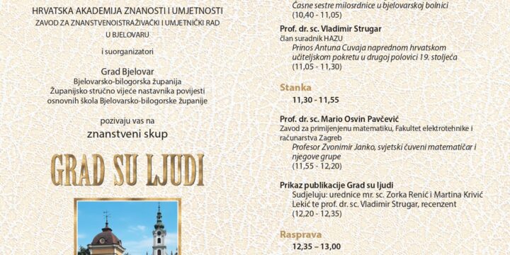 Znanstveni skup i prikaz zbornika radova Grad su ljudi