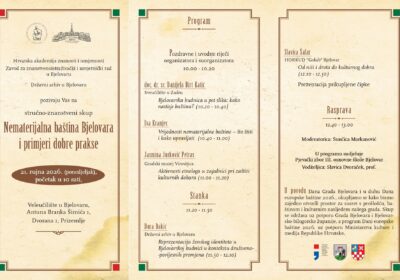 Stručno-znanstveni skup Nematerijalna baština Bjelovara i primjeri dobre prakse